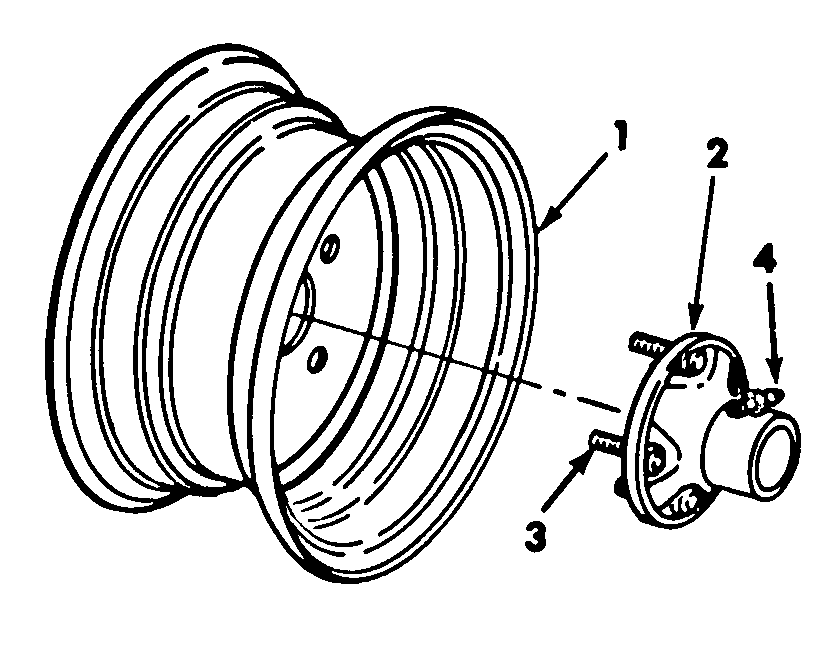 Front Wheels (Hub Type) Diagram and Parts List for CUB185  Cub Cadet Lawn Tractor